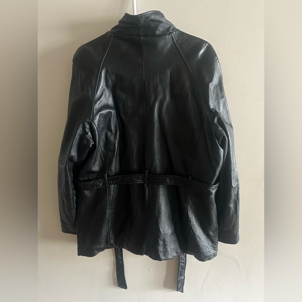 Chadwicks Black Genuine Leather Zip-Up Women's Jacket Size XL - Picture 2 of 4